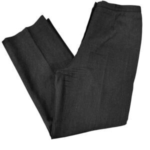 Vintage Kasper Dark Gray Trousers Wool Blend Straight Leg Pants, Women's Size 14